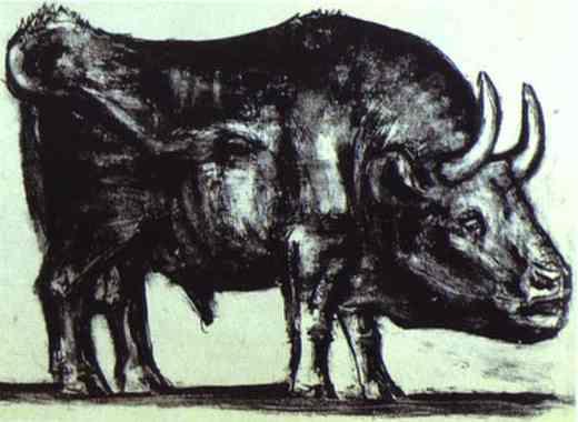 Pablo Picasso Classical Oil Paintings Bull Plate Ii Le Taureau